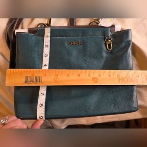Chala Dark Teal Bag with Gold Details